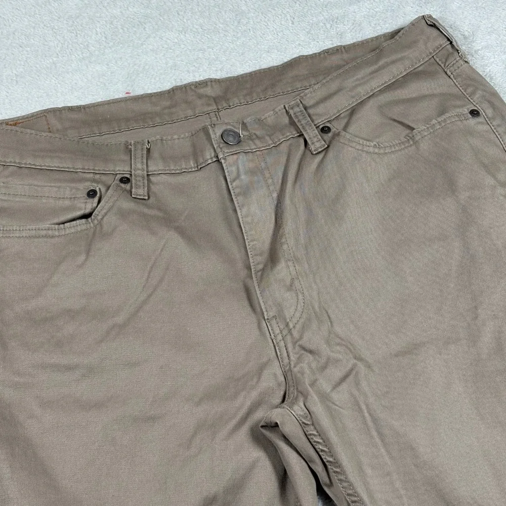 Levis 541 Athletic Taper Khaki Tan Pants Stretch Chino Cotton Casual Mens 38x32